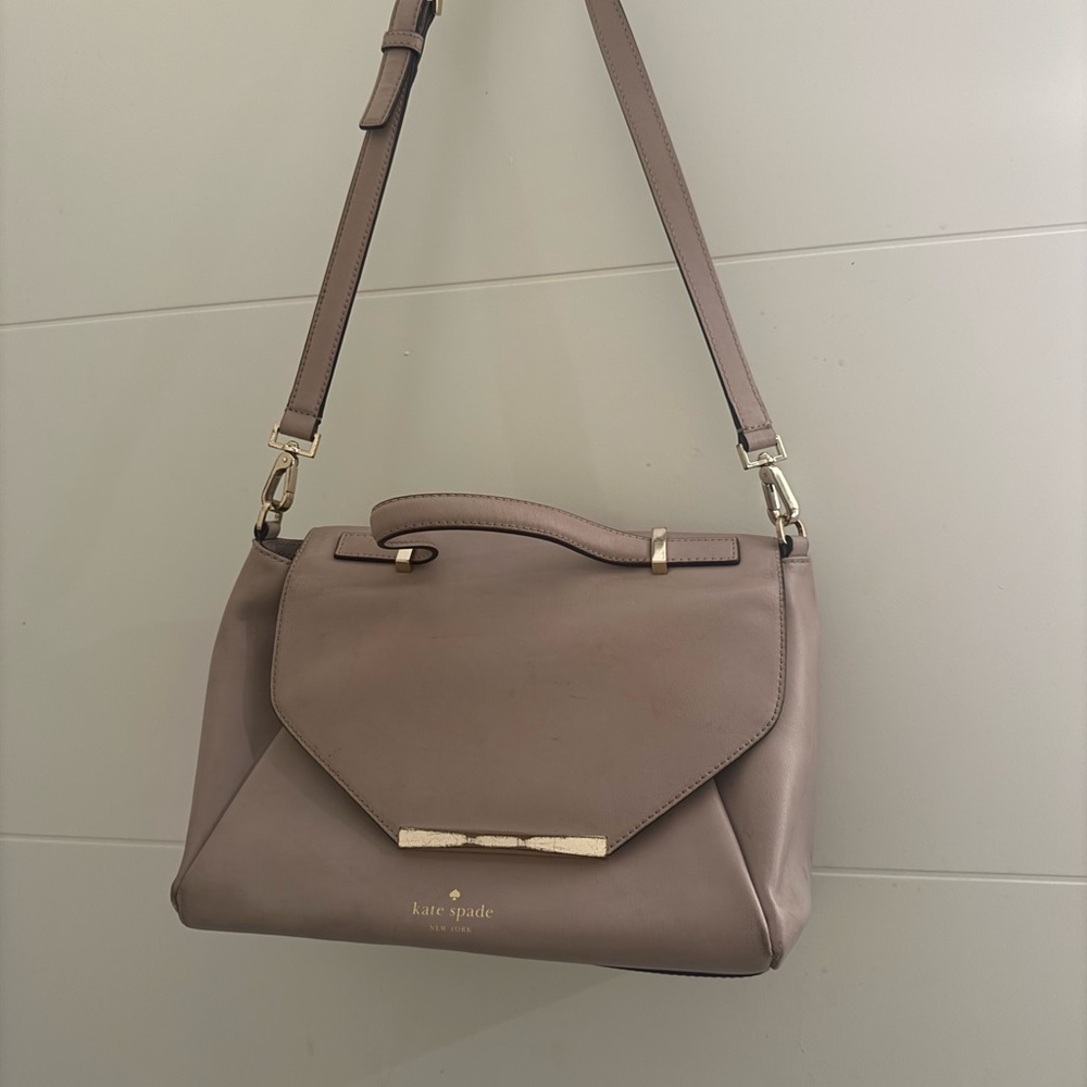 Kate Spade Beige Leather Crossbody Bag